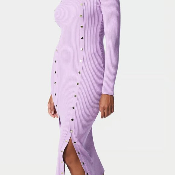 BeBe Purple Rose Maxi Dress - Size L - Picture 3 of 4